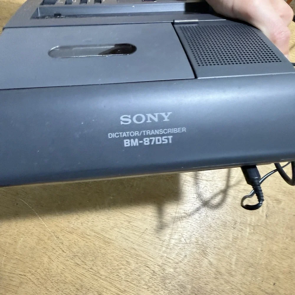 Sony BM-870ST MicroCassette Transcriber Recorder Foot Pedal FS-85 Japan Tested
